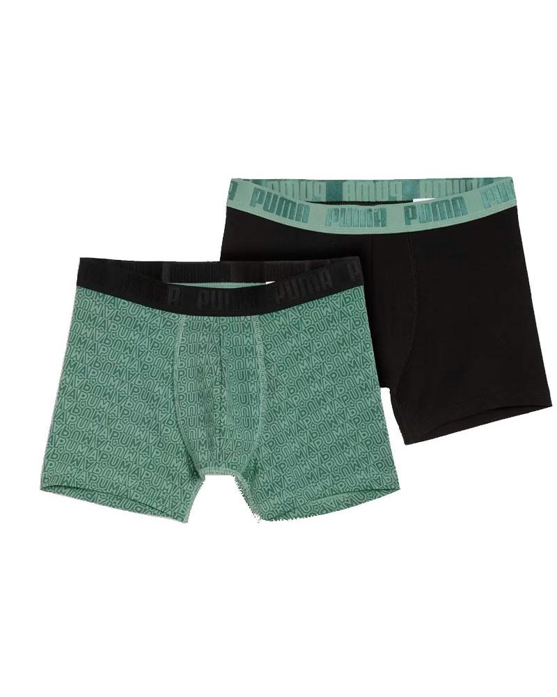 PUMA BASIC BOXER PACK OF 2 MEN GREEN - MODEL 701231478-003 VERDE