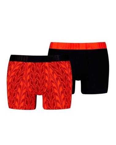 PUMA BOXER BASIQUE 2 PIÈCES - ORANGE/NOIR - RÉF. 701228130-004 NARANJA