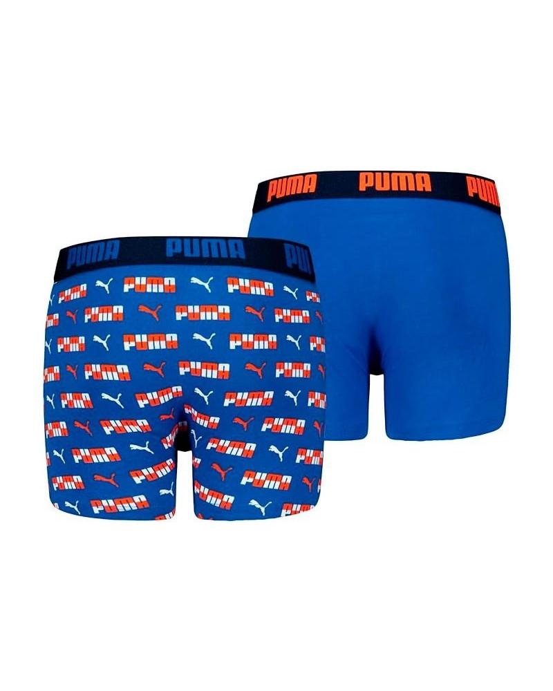 PUMA BASIC BOXER 2ER-PACK - ORANGE UND BLAU AZUL