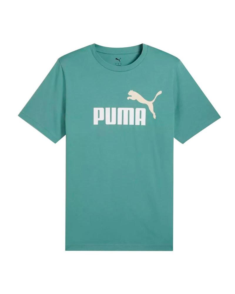 T-SHIRT PUMA ESS 2 COL LOGO VERDE VERDE