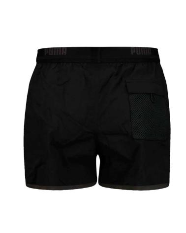 -PUMA-PUMA SWIM SHORTS 701221759-003 BLACK WITH ORANGE LOGO-NEGRO
