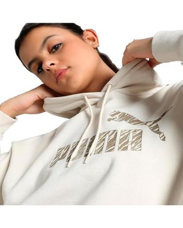 PUMA ESSANIMAL HOODIE ALPINE SNOW BEIGE BEIGE