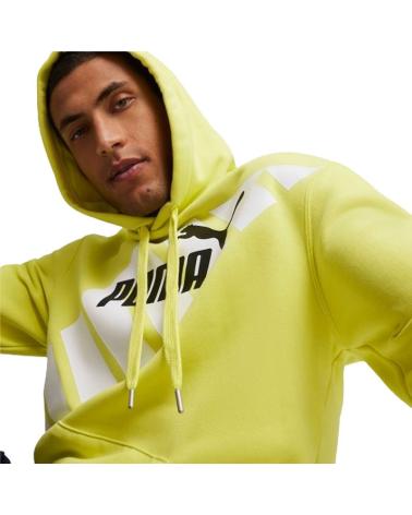 PUMA POWER GRAPHIC HOODIE 678963-38 YELLOW AMARILLO