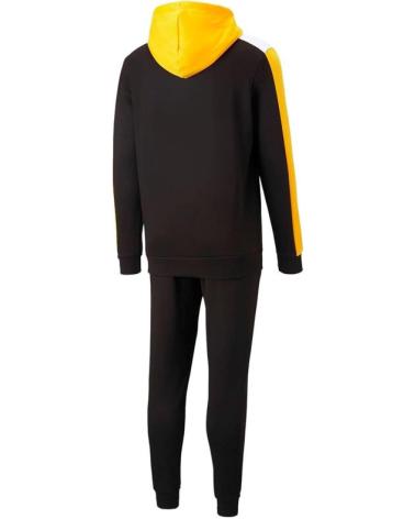 PUMA ESS HOODED COLORBLOCK NERO/GIALLO NEGRO