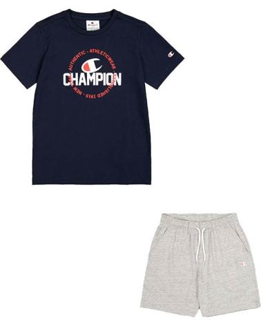 CHAMPION KINDER SPORT SET BS501 MARINE UND GRAU BS501