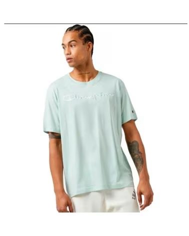 T-SHIRT CHAMPION SS TEE 220273-GS129 POUR HOMME VERT VERDE
