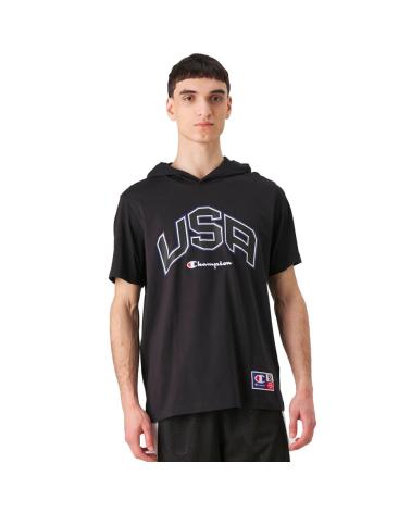 T-shirts-pour-hommes-CHAMPION-CAMISETA-HOMBRE-CON-CAPUCHA-219749-KK001-NBK-NEGRO