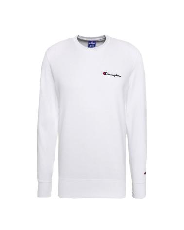 CHAMPION SMALL EMBROIDERED LOGO CREWNECK SWEATSHIRT WHITE 220259-WW001 BLANCO
