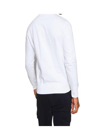 CHAMPION SMALL EMBROIDERED LOGO CREWNECK SWEATSHIRT WHITE 220259-WW001 BLANCO