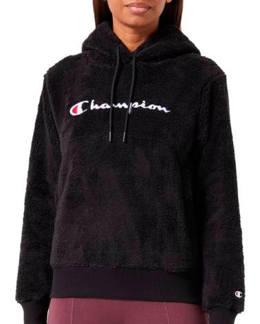 CHAMPION SUDADERA POLAR TEDDY MUJER 116598-KK001 NB NEGRO