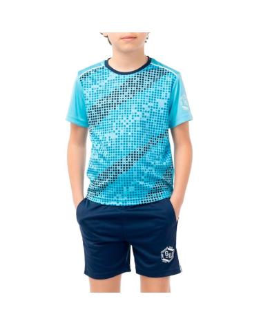 COMPLETO SPORTIVO KOALAROO NALELE JR. TURCHESE NEON E BLU PER BAMBINI AZUL