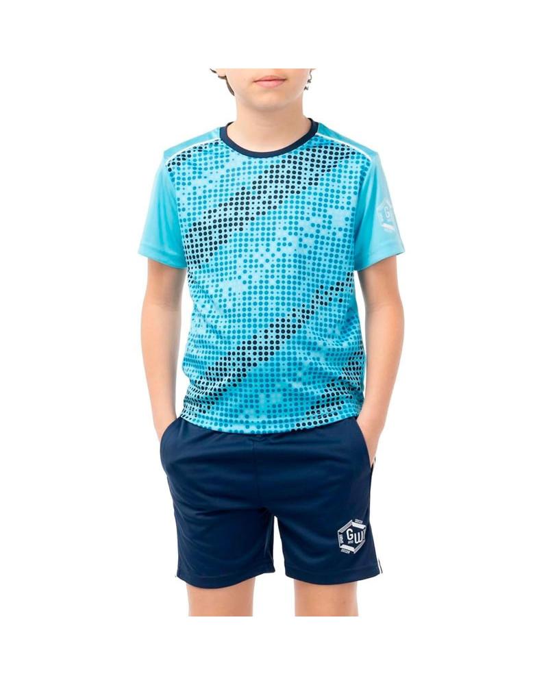 COMPLETO SPORTIVO KOALAROO NALELE JR. TURCHESE NEON E BLU PER BAMBINI AZUL