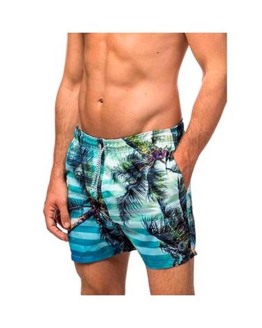 KOALAROO STRIPALM BADEHOSE GRÜN FÜR HERREN VERDE