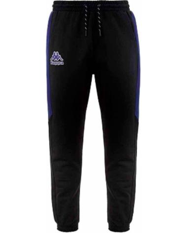 PANTALÓN DEPORTIVO KAPPA FREGO NEGRO CON LOGO AZUL ROYAL NEGRO