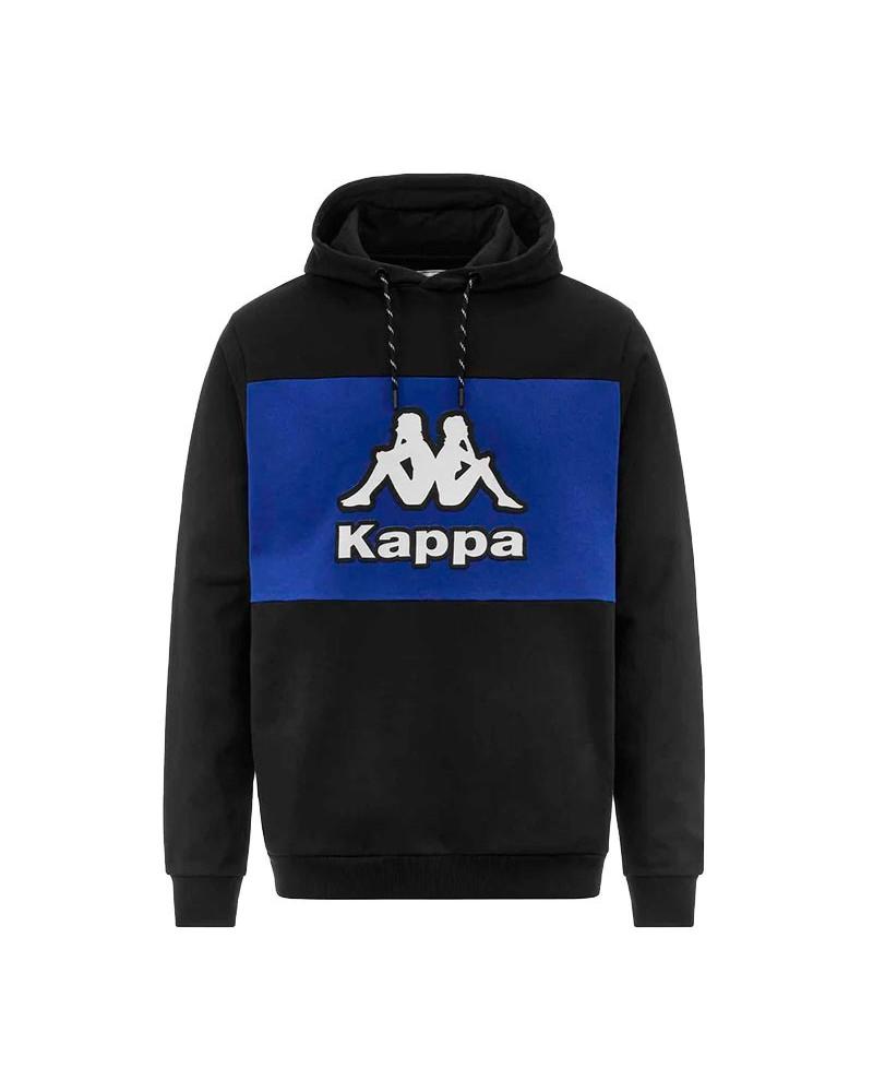 KAPPA FERTI SWT SWEATSHIRT SCHWARZ UND KÖNIGSBLAU - 341P88W-A0I NEGRO