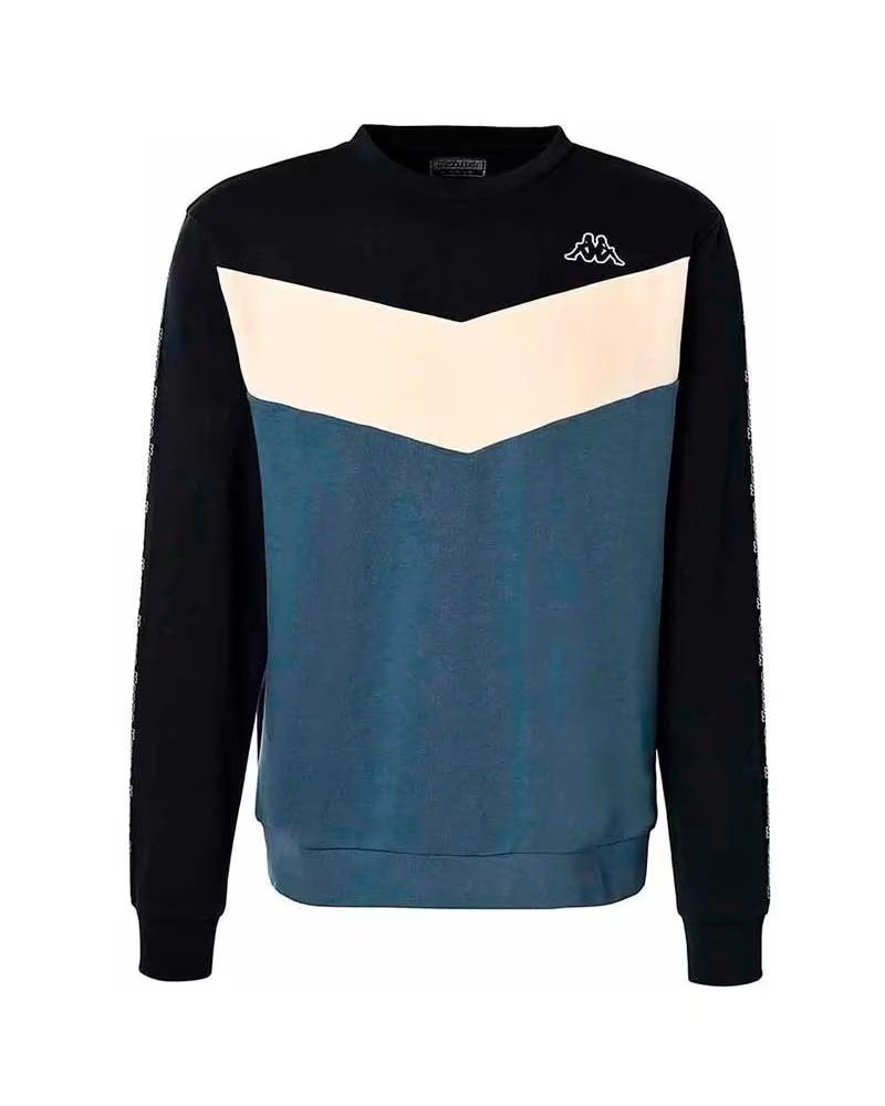 KAPPA SWEATSHIRT IDISSON 371I6XW A00 - SCHWARZ, BEIGE UND BLAU AZUL