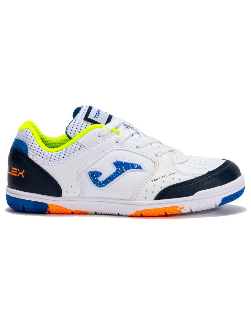 Lässige-sneaker-für-mädchen-JOMA-TOP-FLEX-JR-2502-INDOOR-BLANCO