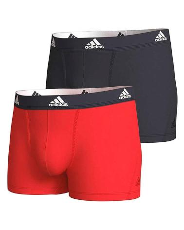 ADIDAS BI-PACK BÓXERS ACTIVE FLEX COTTON MODELO 4A1M20 NEGRO-ROJO NEGRO