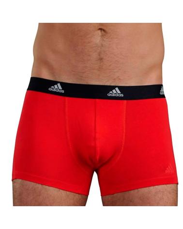 ADIDAS BI-PACK BÓXERS ACTIVE FLEX COTTON MODELO 4A1M20 NEGRO-ROJO NEGRO