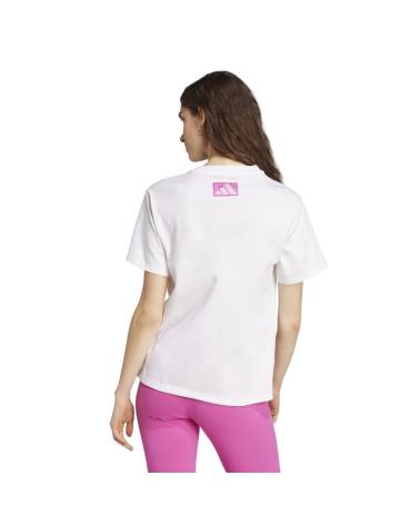 ADIDAS W C CAMO TEE JN9107 CAMISETA BLANCA CON LOGO ROSA CAMUFLAJE BLANCO