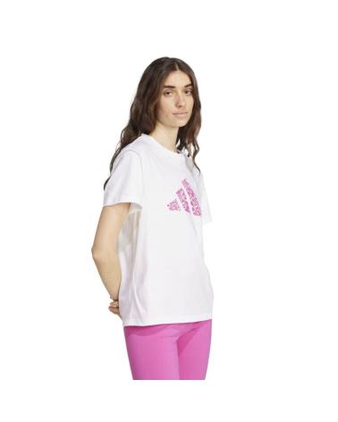 ADIDAS W C CAMO TEE JN9107 CAMISETA BLANCA CON LOGO ROSA CAMUFLAJE BLANCO
