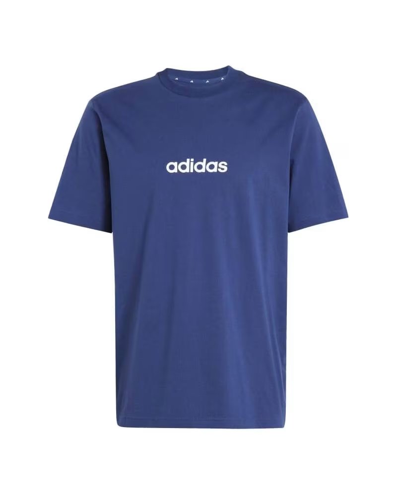 MAGLIETTA ADIDAS M LIN SJ JE8999 A MANICHE CORTE UOMO BLU AZUL