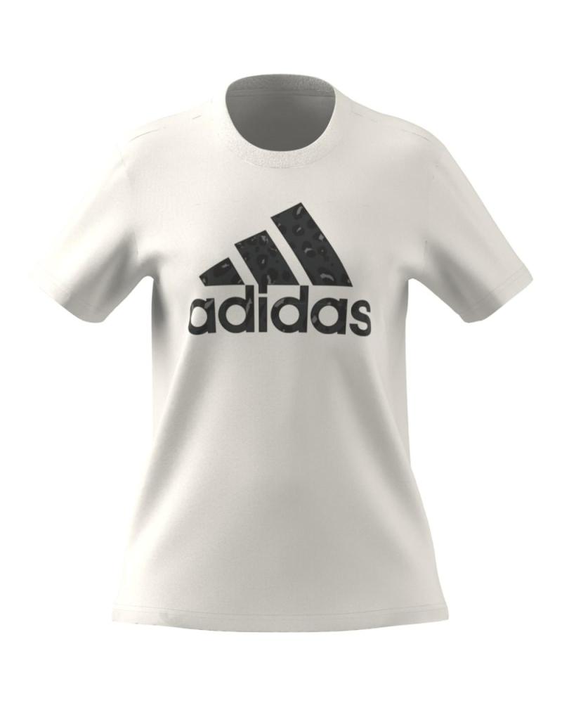 T-SHIRT SPORTIVA DONNA ADIDAS W ANIMAL GT LOGO BIANCA BLANCO