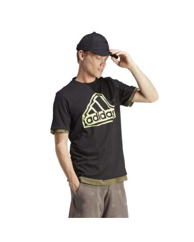ADIDAS T-SHIRT FOLDED BADGE GRAPHIC IM8300 NOIR NEGRO