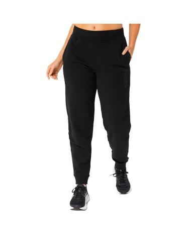 ASICS PANTALON MUJER LOGO SWEATPANT PERFORMANCE NEGRO