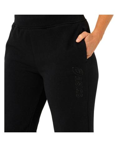 ASICS PANTALON MUJER LOGO SWEATPANT PERFORMANCE NEGRO