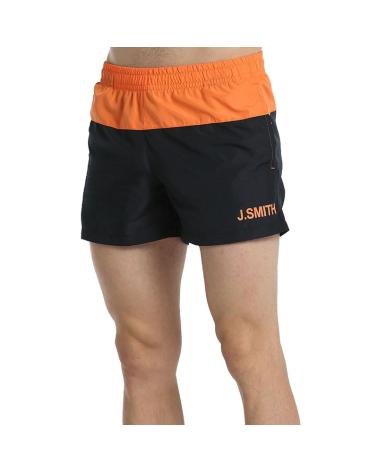 BAÑADOR JOHN SMITH PLAGA NEGRO NARANJA CON DETALLES AZULES AZUL