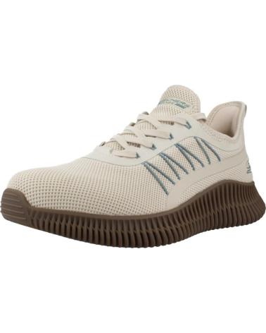 Scarpe-da-ginnastica-casual-per-uomo-SKECHERS-ZAPATILLAS-HOMBRE-MODELO-BOBS-GEO-SLIP-INS-COLOR-BEIS-NTMT