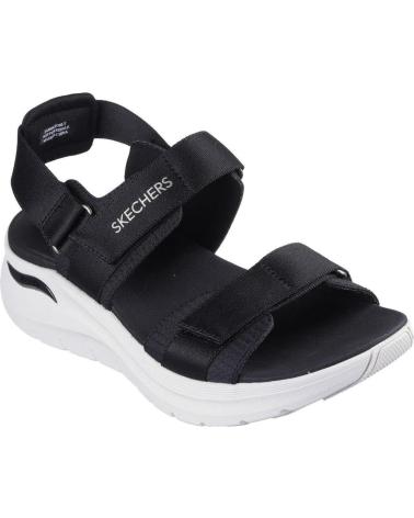 SKECHERS 119465 SANDALIAS DE MUJER NEGRO Y BLANCO