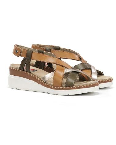 FLUCHOS SANDALIA LEZA F2135 HABANA DORE CUERO