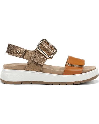 FLUCHOS SANDALIA CASUAL DE PIEL CON SUELA DE GOMA CUERO BRONCE
