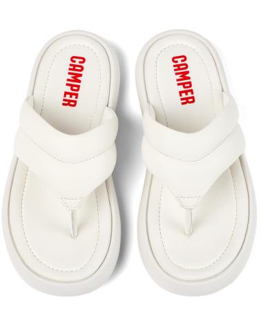 CAMPER CHANCLAS DE PIEL PELOTAS FLOTA K201607 BLANCO004