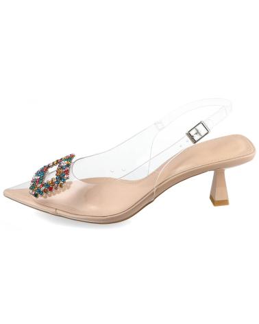 L&R SHOES LR SHOES HE-5063 ZAPATOS JOYA TRANSPAR NUDE