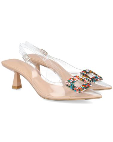 L&R SHOES LR SHOES HE-5063 ZAPATOS JOYA TRANSPAR NUDE