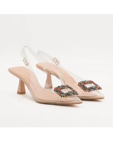 L&R SHOES LR SHOES HE-5063 ZAPATOS JOYA TRANSPAR NUDE