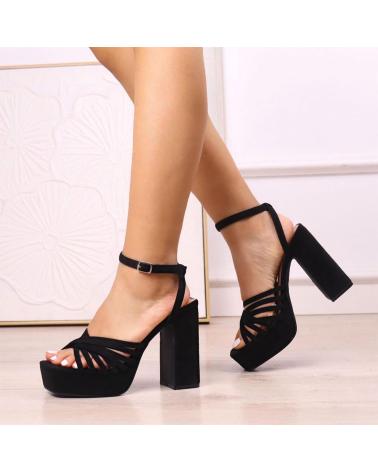 L&R SHOES LR SHOES 5503 SANDALIAS DE FIESTA CON PLATAFORMA PARA MUJER NEGRO