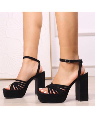 L&R SHOES LR SHOES 5503 SANDALIAS DE FIESTA CON PLATAFORMA PARA MUJER NEGRO