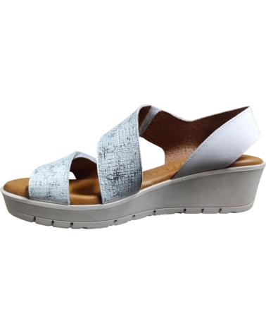 MAWEN SANDALIA CON CUNA MEDIA Y VELCRO ESTILO BRILLANTE AJUSTE PER PLATEADO