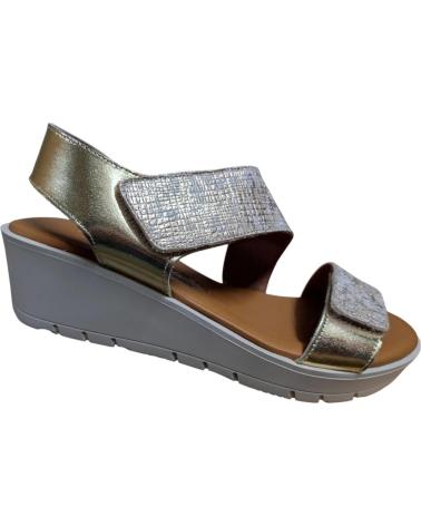 MAWEN SANDALIA CON CUNA MEDIA Y VELCRO ESTILO BRILLANTE AJUSTE PER PLATEADO