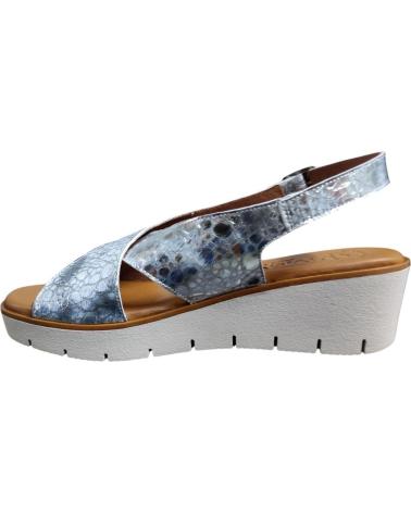 MAWEN SANDALIA DE PIEL NATURAL CON CUNA MEDIA ESTILO Y COMODIDAD E PLATEADO
