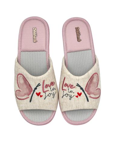 Chaussons-pour-la-maison-des-femmes-DEVALVERDE-1572-ZAPATILLAS-MARIPOSA-DES-ROSA