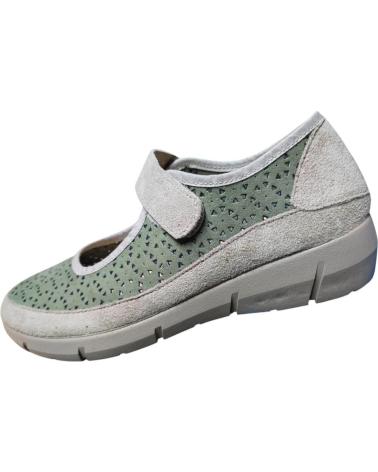 CUQUE MERCEDITAS COMODAS EN PIEL VELCRO Y PLANTILLA EXTRAIBLE VERDE