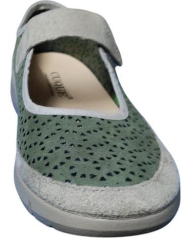 CUQUE MERCEDITAS COMODAS EN PIEL VELCRO Y PLANTILLA EXTRAIBLE VERDE