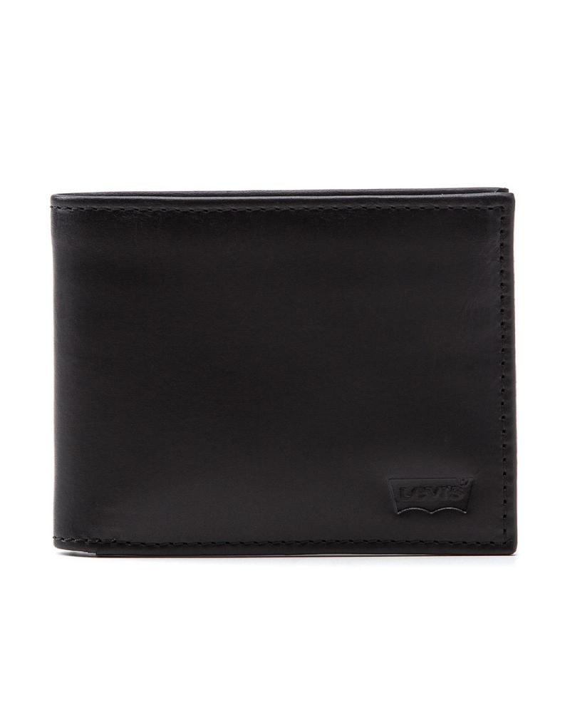 CARTERA BILLETERA LEVI'S MD233297-0004-0059 DE CUERO NEGRA NEGRO