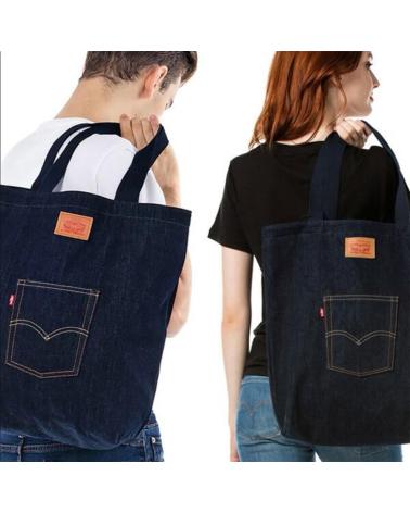 LEVI'S TOTE BAG MD225456-0006-0017 BLUE DENIM CANVAS JEANS