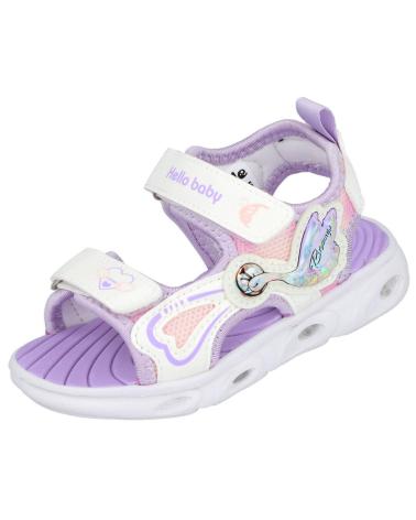 BUBBLE BOBBLE BUBBLE KIDS C1413 SANDALIAS CON LUCES P LILA